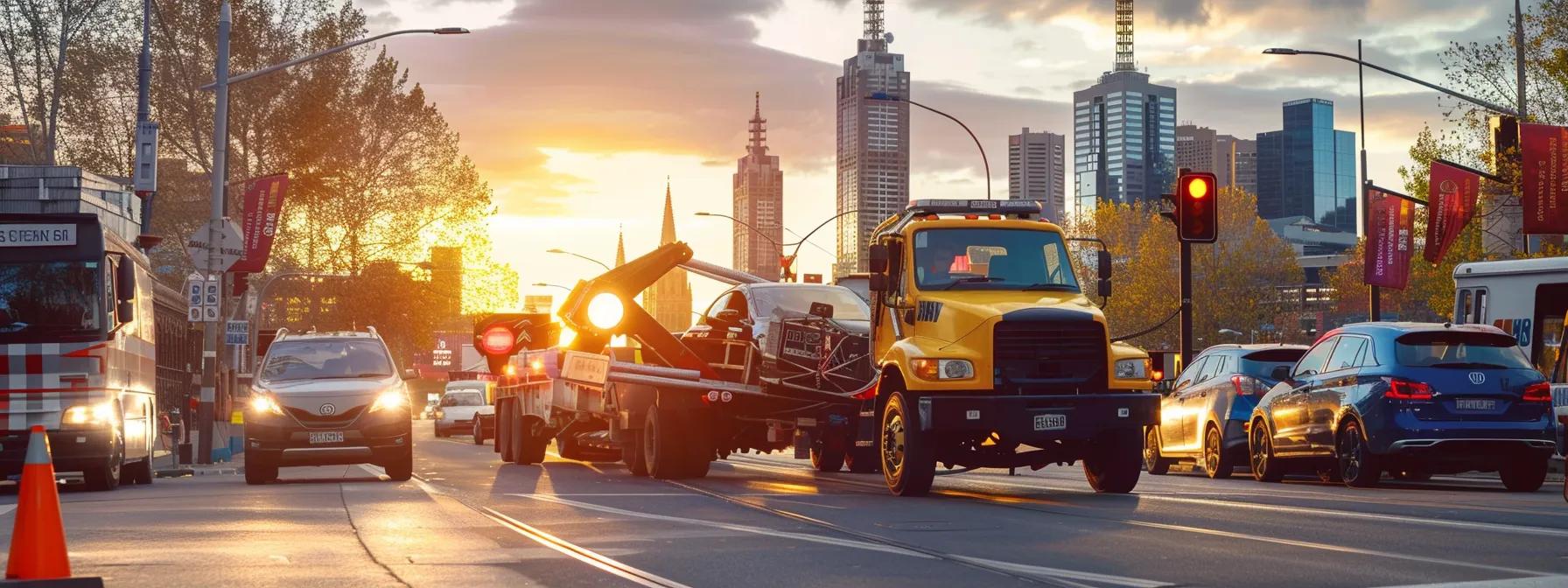 Comprehensive towing solutions for vehicles in Melbourne CBD, including motorcycles and heavy equipment.