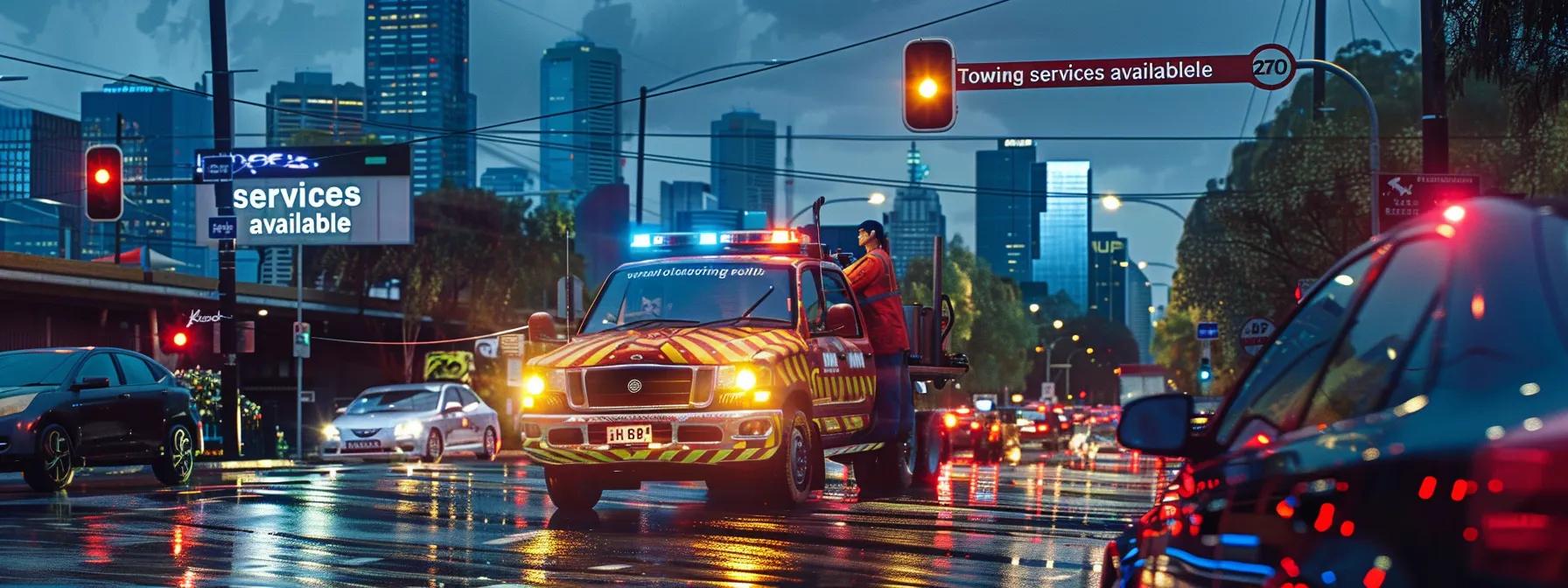 Rapid response tow truck in Melbourne ready for emergency services 24/7.